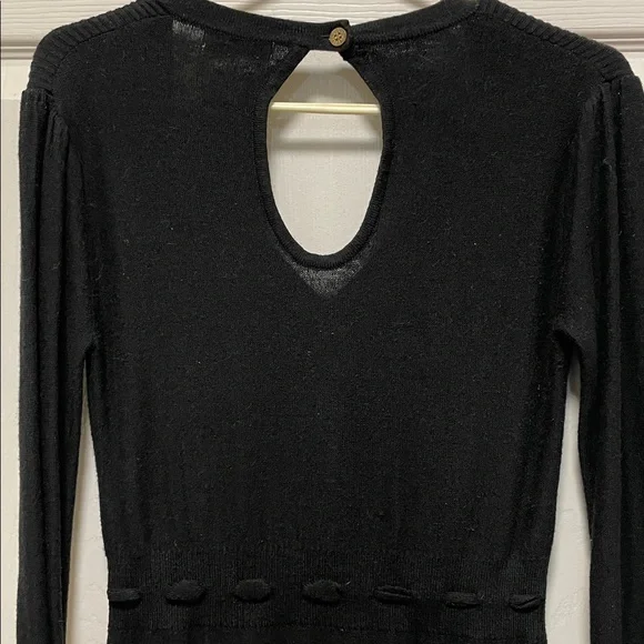 Lost & Found | Wool Blend | Black | Knit | V Neck |Mini | Pullover Dress |Size S - Picture 8 of 16